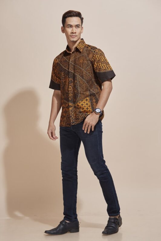 Habra Haute Khaled Kemeja Batik Lelaki Batik Malaysia Batik Indonesia Regular Fit KH48