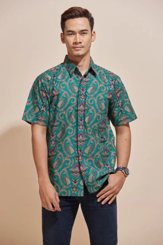 Habra Haute Khaled Kemeja Batik Lelaki Batik Malaysia Batik Indonesia Regular Fit KH50