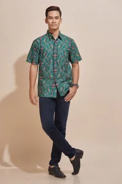 Habra Haute Khaled Kemeja Batik Lelaki Batik Malaysia Batik Indonesia Regular Fit KH50