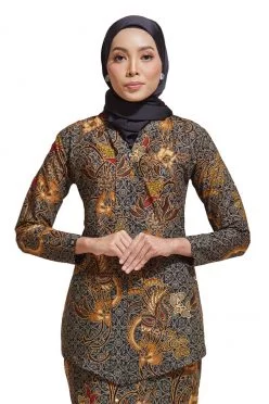 HABRA Haute Baju Kebaya Malaysia Moden Kebaya Kain Batik Baju Kebaya Nyonya Baju Kebaya Labuh Kebaya Batik Cotton Kara Kebaya - KR54