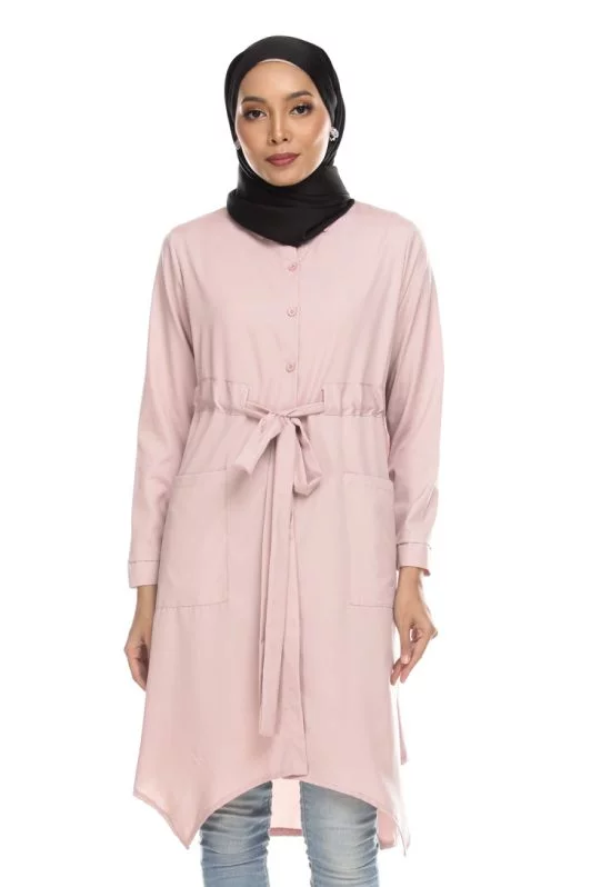 Avva madison top blouse muslimah blouse cantik blouse labuh blouse putih blouse and - pink