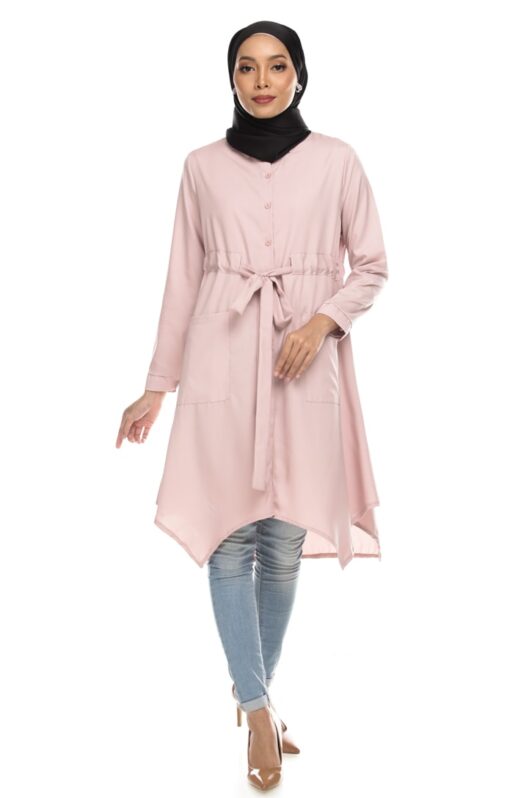 Avva madison top blouse muslimah blouse cantik blouse labuh blouse putih blouse and - pink