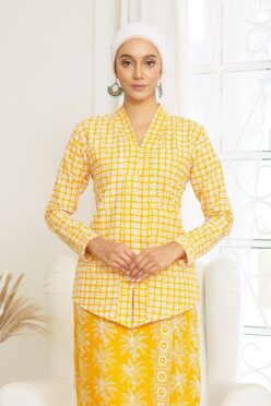 Baju Kebaya Batik Baju Kebaya Moden Kebaya Nyonya Kebaya Riau Kebaya Ruffle Habra Haute Dahlia Kebaya Yellow