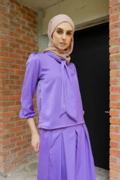 Habra evelyn suit casual wear women muslimah casual wear malaysia casual wear for ladies kasual wanita kasual smart EV12 violet