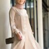 Habra Bissara Long Tunic suit casual wear women muslimah casual wear malaysia casual wear for ladies kasual wanita kasual smart nude BS17