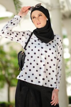 habra haute baju muslimah moden casual wear for women kasual muslimah seluar slack wanita set baju dan seluar set blouse and pants set blouse dan seluar emmi set black mi11