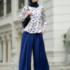 habra haute baju muslimah moden casual wear for women kasual muslimah seluar slack wanita set baju dan seluar set blouse and pants set blouse dan seluar emmi set blue mi03