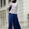 habra haute baju muslimah moden casual wear for women kasual muslimah seluar slack wanita set baju dan seluar set blouse and pants set blouse dan seluar emmi set blue mi03
