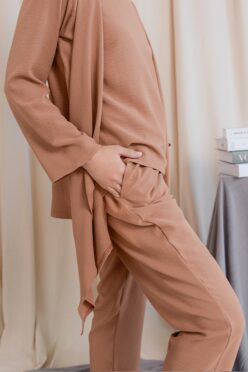 habra haute evelyn cardi casual wear for women cardigan baju casual baju kasual smart casual brown sugar ev25