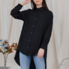 habra haute casual top casual wear for women blouse muslimah shirt for women shirt collar type butang depan gio button shirt black GI06