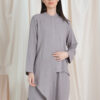 habra haute casual top pants suit casual wear for women blouse muslimah shirt for women shirt collar type kasual niko NI06 grey