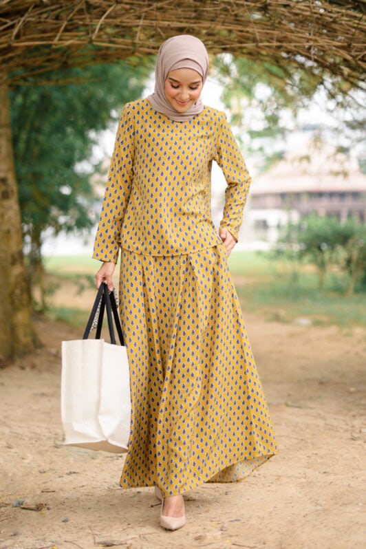 habra haute blouse long sleeve shirt skirt set muslimah wear casual set for women clothings blouse and shirt EL06