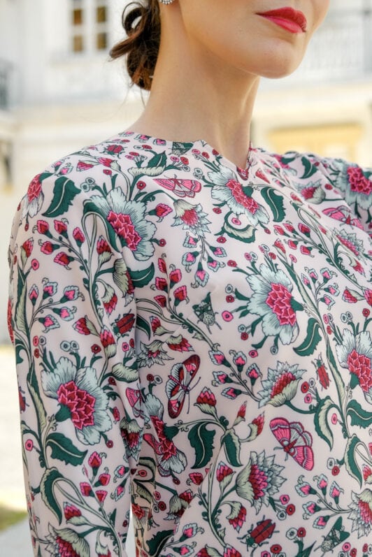 habra haute baju kurung printed floral baju kurung moden baju kurung labuh baju kurung cotton baju raya 2022 acacia AC01