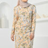 habra haute baju kurung printed floral baju kurung moden baju kurung labuh baju kurung cotton baju raya 2022 iris IR04