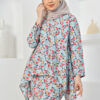 habra haute baju kurung printed floral baju kurung moden baju kurung labuh baju kurung cotton baju raya 2022 lily LY02