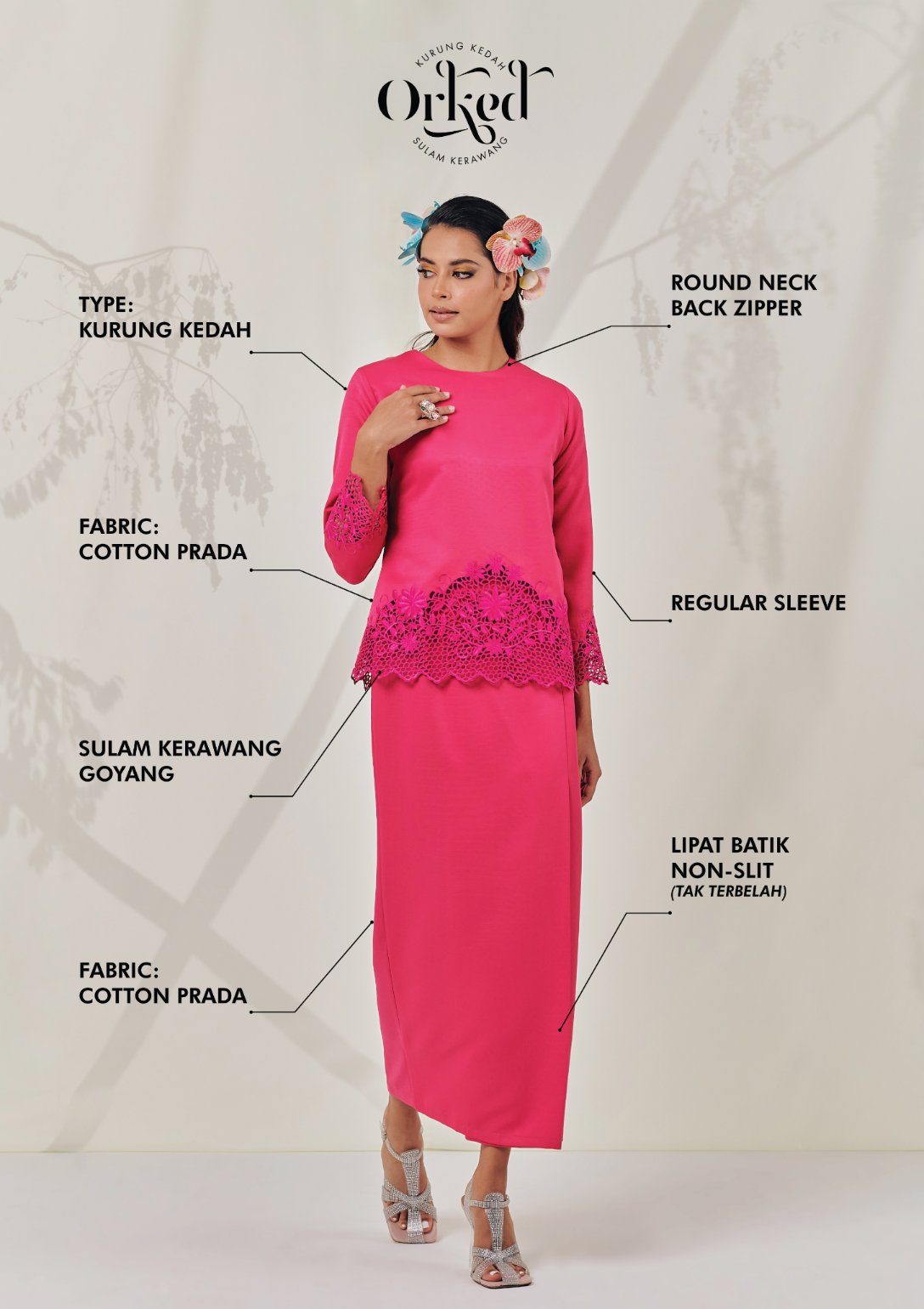 ORKED SPECS Landing page banner habra haute baju kurung kain pleated skirt baju kebaya cotton baju raya 2023
